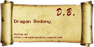 Dragan Bodony névjegykártya